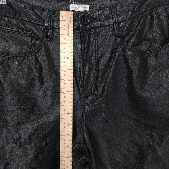 GOOD AMERICAN Women’s 10/30 Elegant Black Faux Leather Pants GNV464 - Picture 6 of 12